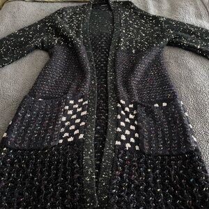 Desigual Black and White Patterned Cardigan